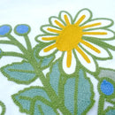 Embroidered Decorative Throw Pillow Cover, 18"x18" Set of 2, Farmhouse Pillowcase Daisy Knit Pattern Cotton Canvas Cushion Case Square Floral Pillow Case for Sofa Couch Bed Living Room… by CozyNest Decor