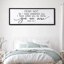 Fear Not for I Have Redeemed You Sign Framed Wall Art, 40''×15'' Rustic Religious Christian Isaiah 43:1 Bible Verse Sign, Horizontal Holy Inspirational Catholic Scripture Decor by CozyNest Decor