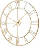 CLXEAST 30 Inch Wall Clock,Large Champagne Gold Metal Roman Numeral Wall Clock, Modern Wall Clocks for Living Room Decor,House Warming Gifts New Home by CozyNest Decor