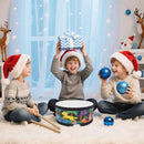 Kids Drum Set with Adjustable Strap: Toddler Musical Instrument for Ages 3-5, Wearable Drum Kit with Drumsticks, Educational Percussion Toy for Rhythm Music Development (Black) by TinyTreasures Baby Boutique