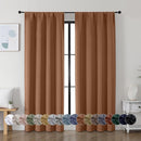 Simplebrand Ava Sun Baked Blackout Curtains for Bedroom 72 Inch Length 2 Panels, Privacy Thermal Insulated Rod Pocket Door Window Curtains for Patio French Door Front Door, W40 x L72 Inch, Sun Baked by TinyTreasures Baby Boutique