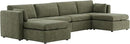 CHITA Oversized Modular Sectional Sofa, FSC Certified U Shaped Couch with Reversible Chaise Modular Sectional Couch,146 inch Width, 6 Seat Modular Sofa with Storage Ottomans, Moss Green by CozyNest Decor