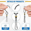 Jetec Wind Spinner Swivel Hooks 360 Degree Dual Spinning Windsock Chime Supplies Hanger Swivels Clip Hanging Hooks with Storage Box for Wind Spinners Supply, 2 Styles (Black,30 Pieces) by GreenHaven Gardens