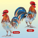 Metal Rooster Decor Garden Statue,Yard Chicken Decorations Outdoor Sculpture for Backyard Patio Kitchen Lawn Ornaments,Birthday for Women Mom by GreenHaven Gardens