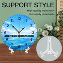 Generic Custom Wall Clock Personalized Clocks with Photo Text Logo Silent Non Ticking Round Decoration for Kitchen Wedding Friend Family Lover, 10inch-25cm by TinyTreasures Baby Boutique