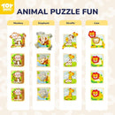 TOY Life Wooden Puzzles for Toddlers 2-4, Toddler Montessori Toys for 1 2 3 Year Old Boys Girls, Animals Wood Jigsaw Puzzles, Educational Learning Toy Kids Puzzle, Best Gifts for Baby Age 1-3 2-4 by TinyTreasures Baby Boutique