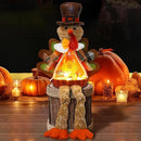 Lighted Christmas Doll, Plush Light Up Christmas Doll Toy Holiday Present, Battery Operated Xmas Gifts Winter Mantle Tabletop Decor (Brown Thanksgiving Turkey 16in) by CozyNest Decor