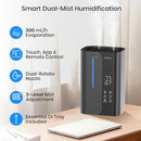 5L Smart Air Humidifiers for Bedroom with Essential Oils, Top Fill 50H Runtime Cool Mist Large Humidifiers for Home Bedroom Nursery, 28 dB Quiet Humidifier for Baby & Plants by TinyTreasures Baby Boutique