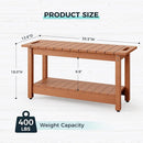 35" Shower Bench, Waterproof Poly Lumber Shower Stool for Shaving Legs, Shower Chair Seat Holds up to 400lbs, Bathroom Bench for Inside Shower, Non-Slip (Brown) by TinyTreasures Baby Boutique