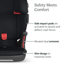 UPPAbaby Alta V2 High Back Booster Seat/Seven-Position, Active Support Headrest for Growing Children/SecureFit Integrated Belt Guide + Positioner/Cup Holder Included/Jake (Black Mélange) by TinyTreasures Baby Boutique