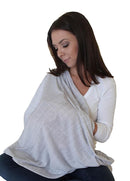 LK Baby Infinity Nursing Scarf Breastfeeding Cover Ultra Soft Premium Jersey Polyester- 100% AZO free and Safe for Baby (Light Grey Pattern) by TinyTreasures Baby Boutique
