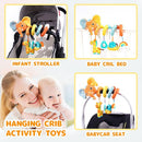 Koty Car Seat Toys, Spiral Car Seat Toy for Infant, Baby Stroller Toys Hanging Crib Activity Toy for CarSeat Crib Bed Stroller, Elephant Hanging Rattle Gifts for Babies 0-6 Months (Orange Elephant) by TinyTreasures Baby Boutique