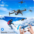 Drone with Camera, 1080P FPV Foldable Drone with Brushless Motor, One Key Take Off/Land, Altitude Hold, 360° Flip, Gravity Control, 2 Batteries, 3 Speeds Mini Drone for Kids Beginners by TinyTreasures Baby Boutique