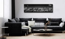 Office Wall Decor Black and White Wall Art Chicago Skyline Pictures for Living Room Modern Large Canvas Print Artwork Stretched and Framed 13.8"X47.3" by CozyNest Decor