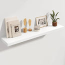 White Floating Shelves 48 Inch Long, 8 Deep Floating Shelves for Wall, Rustic 48" Long Fireplace Mantel, Large 48 x 8 Wall Shelves for Bedroom, Living Room, Bathroom, White Deep Shelves Set of 1 by CozyNest Decor