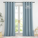 NICETOWN Plylux Blackout Curtains for Sliding Door - 52 by 95 inches Long, 2 Pieces, Blocking Sunlight Window Treatment Modern Thermal Insulated Grommet Curtain Panels for Dining Room, Greyish Blue by TinyTreasures Baby Boutique