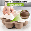 KeaBabies Silicone Food Freezer Trays with Lid, 2oz x 10 Pods Baby Food Storage Containers, Easy Puree Meal Prep, Breast Milk Silicone Freezer Molds, Dishwasher, Microwave Safe,BPA-Free(Chai Latte) by TinyTreasures Baby Boutique