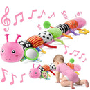 Sumobaby Baby Toys 0-6 6-12 Months,Music Caterpillar Plush Toy with Baby Mirror, Pull String&Crinkle Rattle,Infant Sensory Toys,Tummy Time for 0-3-6-12 Month Boys Girls Newborn Gifts (Pink-Branch) by TinyTreasures Baby Boutique