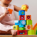 HABA Fun with Sounds Wooden Discovery Blocks for Toddlers with Acoustic Sounds, Toddler Toys for Preschool Learning Activities, (Made in Germany) by TinyTreasures Baby Boutique