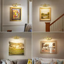 Wireless Picture Lights for Wall Rechargeable Brass Gallery Lights Battery Operated Art Lamps with Remote and Timer Dimmable Painting Lights for Artwork Portrait Display 12 Inch 2W 2700K by CozyNest Decor