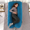 Amagoing 55 inches Pregnancy Pillow, U Shaped Maternity Full Body Pillow for Women, Support for Hip, Leg, Back Pain, Washable Jersey Cover, Double Zipper, Pregnancy Must Haves by TinyTreasures Baby Boutique