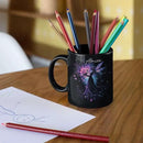 Personalized Beautiful Fairy Holding Flower Coffee Mug, Custom Name Ceramic Cup 11oz 15oz, Enchanted Fantasy Themed Mug, Custom Fairy Lovers Black Cup, Kids Mug, Elegant Fairy Mug by CozyNest Decor