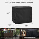 Outdoor Prep Table Cover- Heavy Duty Waterproof Cover for Outdoor Wicker Bar Cart, Compatible with 48 Inch Outdoor Beverage Serving Cart and Storage Cabinet Black by GreenHaven Gardens
