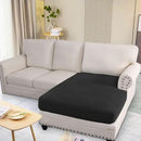 H.VERSAILTEX Super Stretch Individual Chaise Cover Sectional Couch Covers for L Shaped Sofa Both Left/Right Featuring Thick Jacquard Textured Twill Fabric (1 Piece Chaise Cover Large, Black) by CozyNest Decor