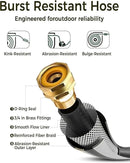 Retractable Garden Hose Reel 1/2 in x 100 ft Upgraded UV Resistant Heavy Duty Automatic Hose Reel Wall Mount 3/4 in Brass Fitting 9 Pattern Nozzle Any Length Lock Slow Retraction 180° Swivel by GreenHaven Gardens