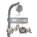 Lambs & Ivy Jungle Safari Musical Baby Crib Mobile - Gray, Beige, White, Animals by TinyTreasures Baby Boutique