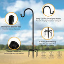 Shepherd Hooks Outdoor 36 Inches for Lanterns Heavy Duty Shepherd Stand Plant Hanger Yard Hooks for Solar Lights,Bird Feeder,Wedding,Mason Jar,Planter Pot by GreenHaven Gardens