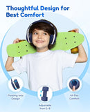 EarFun K2 Kids Bluetooth Headphones, Kids Headphones with Volume Limited, 40H Playtime, Built-in Mic, Stereo Sound, Foldable Over-Ear Headphone for School/Travel/iPad/Tablet, Blue by TinyTreasures Baby Boutique
