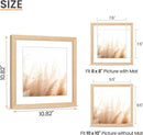 upsimples 10x10 Frame, Natural Solid Wooden Picture Frames, Display 8x8 with Mat or 10 x 10 Without Mat, Wall or Tabletop, 1 Pack, Natural by CozyNest Decor