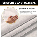PrinceDeco Sectional Couch Covers Velvet Cushion Covers for Sectional Couch Cushion Covers for Sectional Sofa Separate Sectional Sofa Slipcovers Washable(1 Chaise Back+ 2 Sofa Back,Ivory) by CozyNest Decor