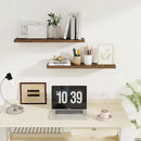 Fun Memories Floating Shelves for Wall, 30" Rustic Wood Deep Wall Mounted Shelves with Invisible Brackets for Decor & Storage, Floating Shelf for Living Room, Bathroom (Rustic Brown, Set of 2) by CozyNest Decor