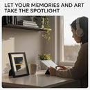 Homeforia A5 Picture Frame Black Wood, High-End Oak 5.8x8.3 Frame Matted to 4.1x5.8 inch Photo, A5 Size Walnut Wooden Frames with Mat A6 for Print, 5.8 by 8.3 Frame, Tempered Glass, Wall Kit, Set of 1 by CozyNest Decor