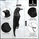 Lewtemi 1 Pcs 17 Inch Realistic Hanging Dead Crows Decoy Life Size Black Feathered Crow Fake Black Crows for Garden Decorations by GreenHaven Gardens