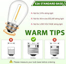 LED S14 Replacement Light Bulbs for Outdoor String Lights, 1W Shatterproof Edison Light Bulbs for Outside Patio Garden, E26 Standard Base, Dimmable, 2200K Warm White, 15 Pack by GreenHaven Gardens