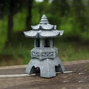 Zen Solar Pagoda Lantern Garden Statue, Indoor/Outdoor Zen Asian Decor for Landscape Balcony, Garden, Patio, Porch Yard Art Ornament by GreenHaven Gardens