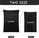 Travel Laundry Bag (2 Pcs - Large + Small) - Foldable Waterproof Washable Wet Dry Bag for Gym, Swimming, Yoga, and Workout Perfect for Dirty Clothes, Bathing Suits, Travel Accessories Black by TinyTreasures Baby Boutique