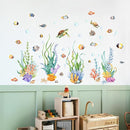 Supzone Under The Sea Wall Decals, Seaweed Grass Ocean Fish Sea Turtle Underwater Wall Stickers Vinyl Decor for Baby Boys Kids Nursery Bedroom Bathroom Classroom Playroom by TinyTreasures Baby Boutique