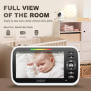 Baby Monitor with 2 Cameras and Audio - Video Baby Monitor with 960ft Long Range, Remote Pan-Tilt-Zoom, Night Vision, Temperature Sensor, 2-Way Talk, 8 Lullabies, 30-Hour Battery & No WiFi by TinyTreasures Baby Boutique