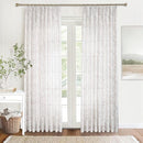 Pink Floral Pinch Pleated Linen Curtains - 2 Panels of Privacy Light-Filtering Printed Curtains Suitable for Dining Rooms and Farmhouses.52 Inches Wide by 92 Inches Long by CozyNest Decor