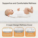 Baby Bassinet Bedside Crib, 3-in-1 Baby Bassinet Bedside Sleeper with Mattress and Soft, Breathable Sheet, Full-Mesh Sides, 6-Height Adjustable, Stable and Secure Crib for Newborns by CozyNest Decor