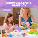 windpaint Toys for Girls 3 4 5 6 7 8 9 10 Years Old, DIY Craft Kits for Kids, Fabric Flower Bouquets for Girls Gifts, Educational Learning Detective Toys for Toddler Kids,Birthdays Gifts (Purple) by TinyTreasures Baby Boutique