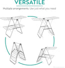 Brookstone – Extra Large – Double Spaced - 2 Tier Collapsible Clothes Drying Rack, Indoor/Outdoor Folding Hanging Garment Stand [NO Assembly - Ready Out of The Box] by CozyNest Decor