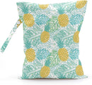 Wet Bag, Wet Dry Bag, Wet Bag for Swimsuit, Travel, Beach, Pool, Diapers, Dirty Yoga Gym Clothes, Makeup Bag, Waterproof Tropical Palm Leaves Decor Jungle Palm Leaf Favors by TinyTreasures Baby Boutique