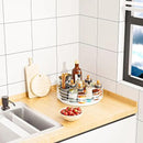 Snack Organizer - Versatile Snack Storage, Lazy Susan with Convenient Grab-and-Go Design, Metal Snack Holder for Home, Office, Breakroom, 11.85" L x 11.85" W x 4.17" H (White) by CozyNest Decor