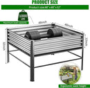 Doniks Raised Garden Bed with Legs, 48×48×32in Large Outdoor Metal Galvanized Garden Planting Box,1000lb Capacity for Vegetables Lawn Green Flowers, Fruits, Terrace by GreenHaven Gardens