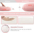 Pregnancy Pillow, Full Body Maternity Pillow 57 inch, with Removable Washable Cover - Sleep Support for Legs, Back, Neck, Shoulder, HIPS, Belly for Pregnent Women, Jersey Knit Cotton (Pink) by TinyTreasures Baby Boutique